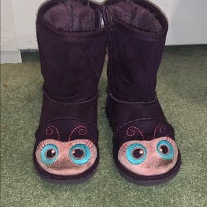 Toddler Girls Jumping Beans Butterfly Purple Boots -7